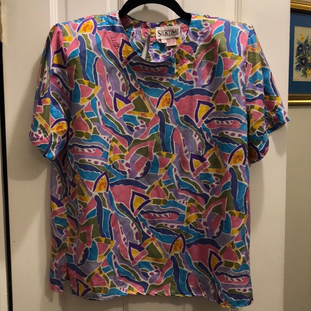 Silktime Silk Colorful Blouse